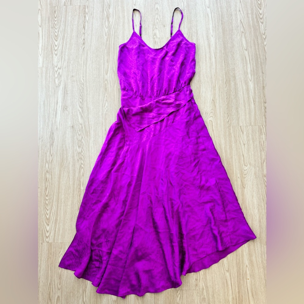 Alc Fushia Midi Dress Nwot